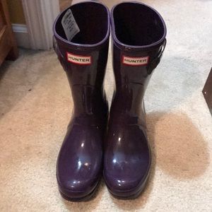 Purple hunter boots size 9